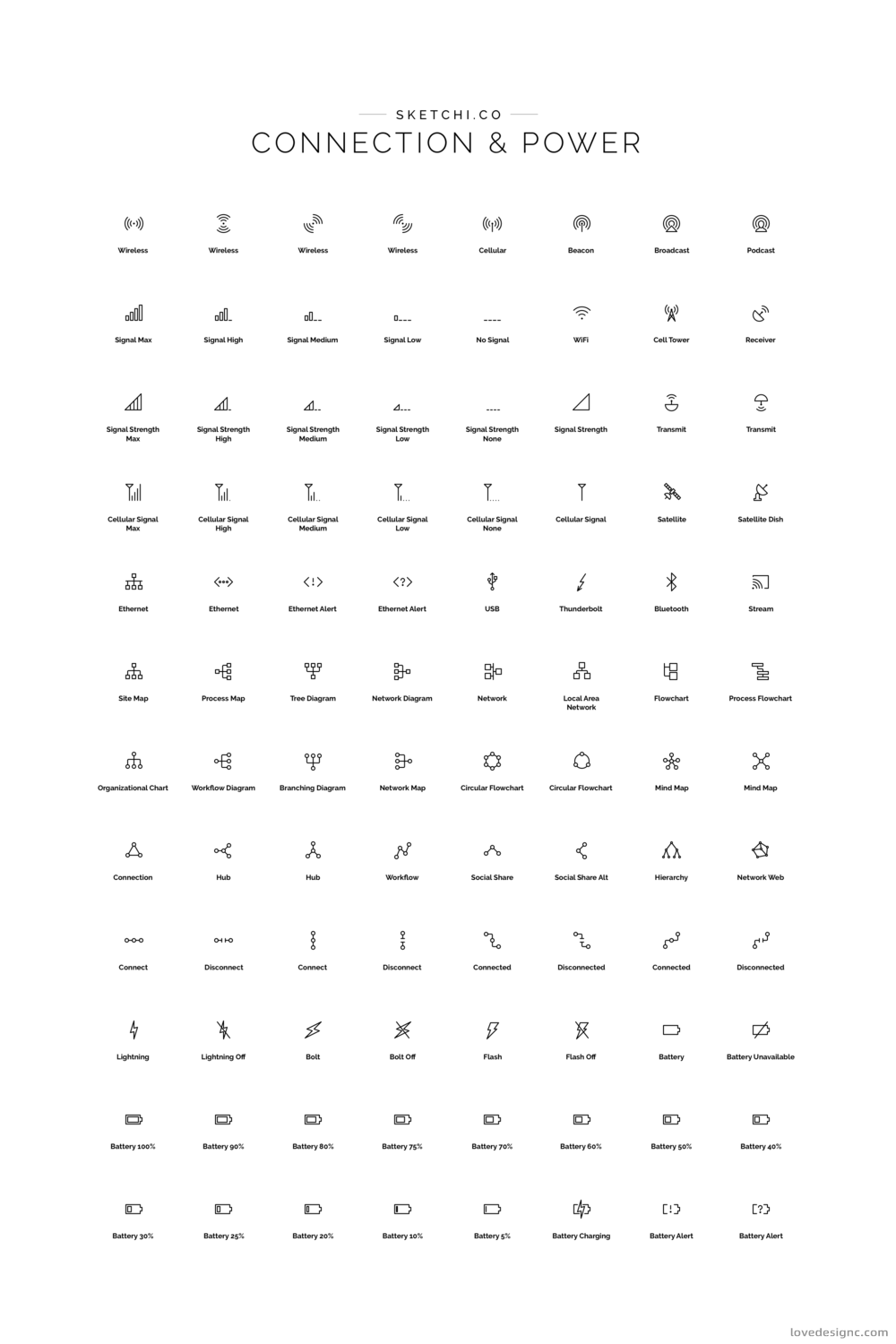96个无线连接电源图标设计素材下载-爱设计爱分享c