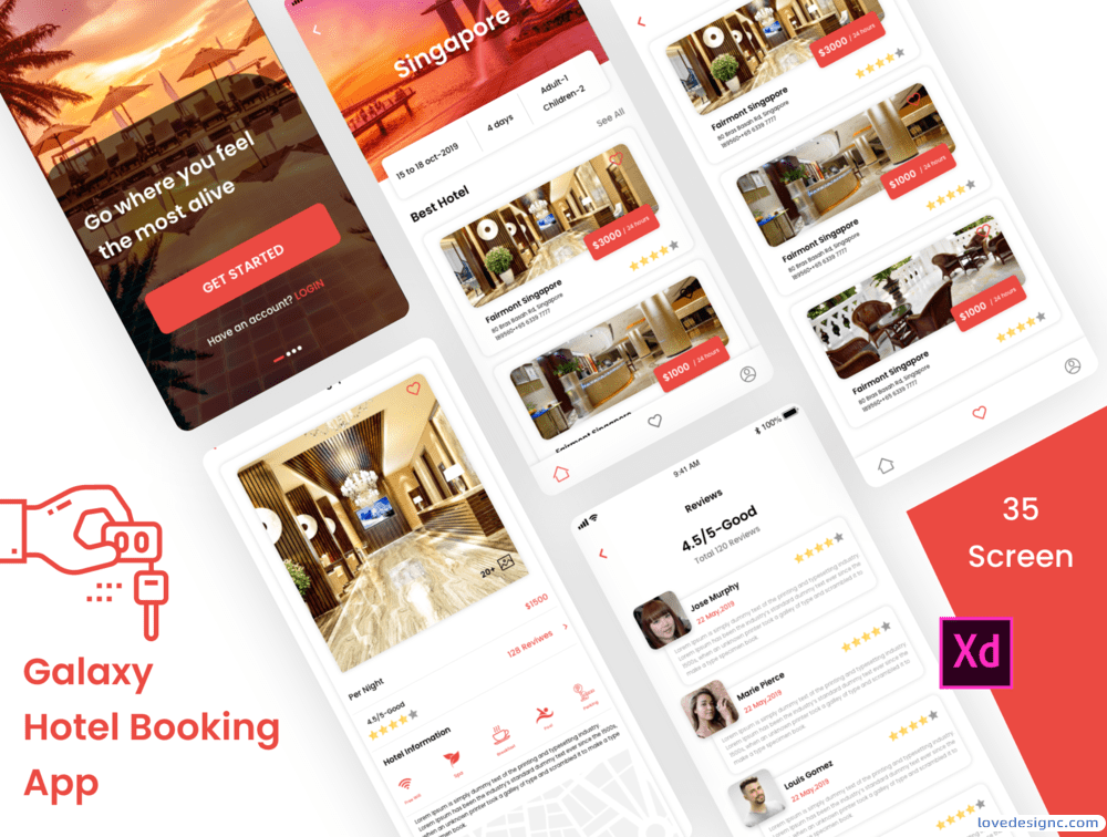 35个河酒店预订APP UI套件源文件素材下载-爱设计爱分享c