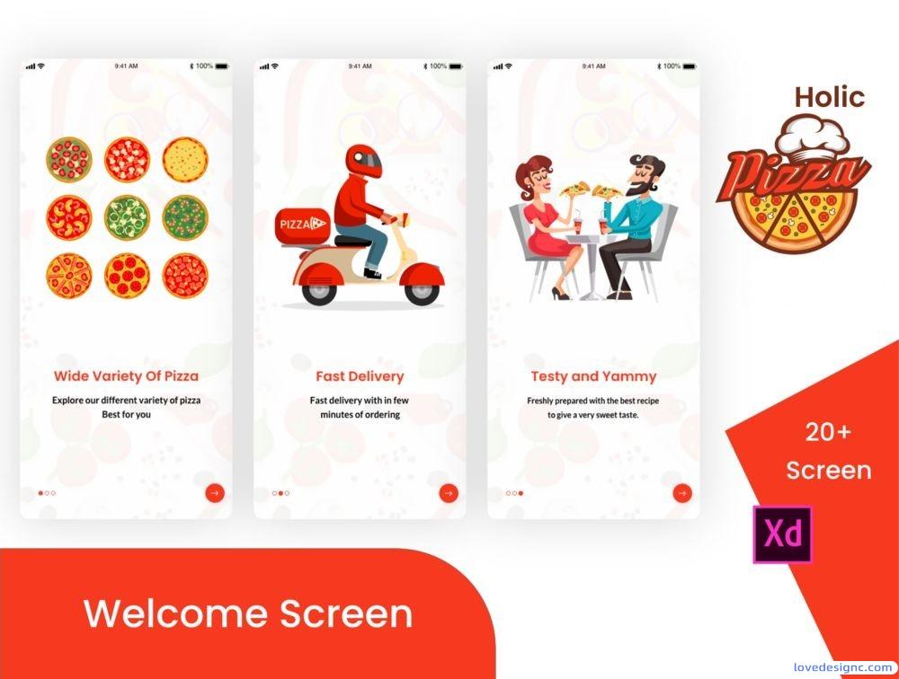 高品质的比萨预定外卖UI套件优质-爱设计爱分享c