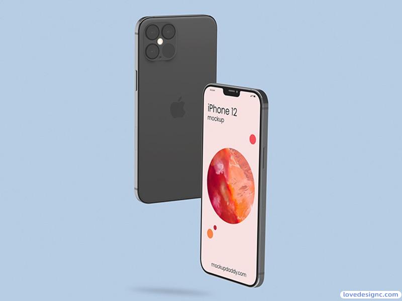 Free iPhone 12 Mockup Psd-爱设计爱分享c