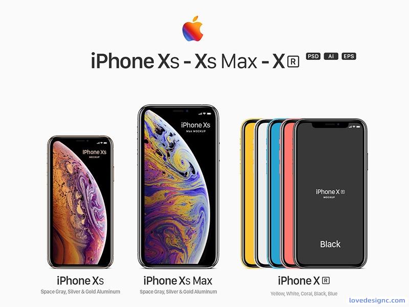 iPhone Xs/Xs Max/Xr 样机源文件下载-爱设计爱分享c