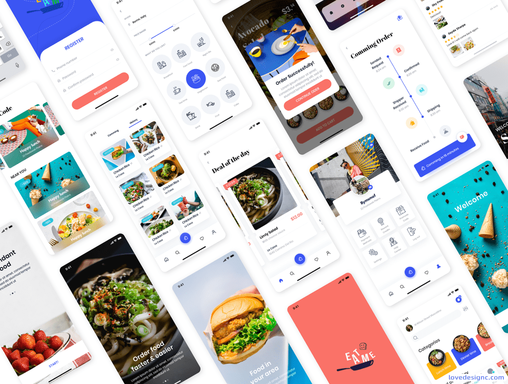 50多个现代美食外卖精品app界面ui设计素材下载-爱设计爱分享c