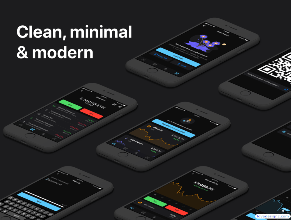 36个区块链和比特币加密项目暗黑主题优质ui设计素材下载-爱设计爱分享c