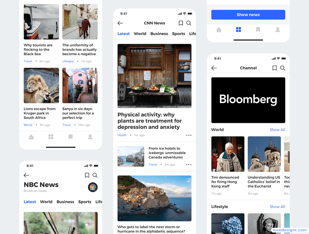 20个高品质的新闻信息模板app界面UI设计素材下载-爱设计爱分享c