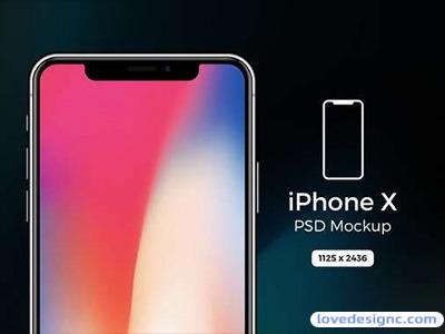 iPhone X PSD 展示模型-爱设计爱分享c