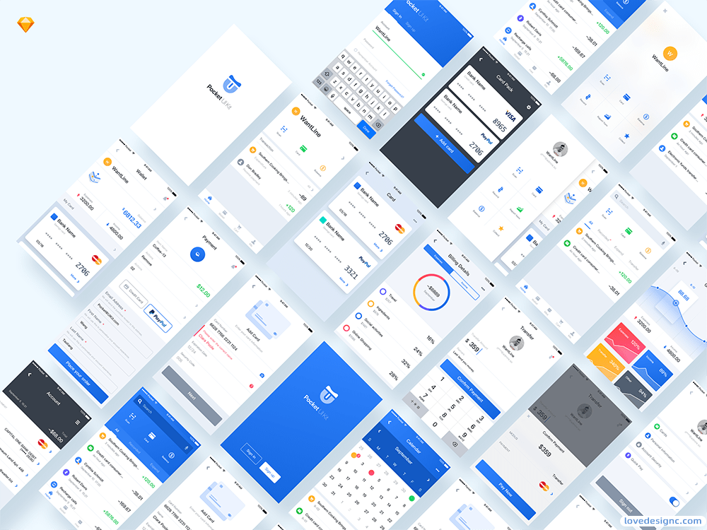 电子钱包 App sketch&ps-0459-爱设计爱分享c